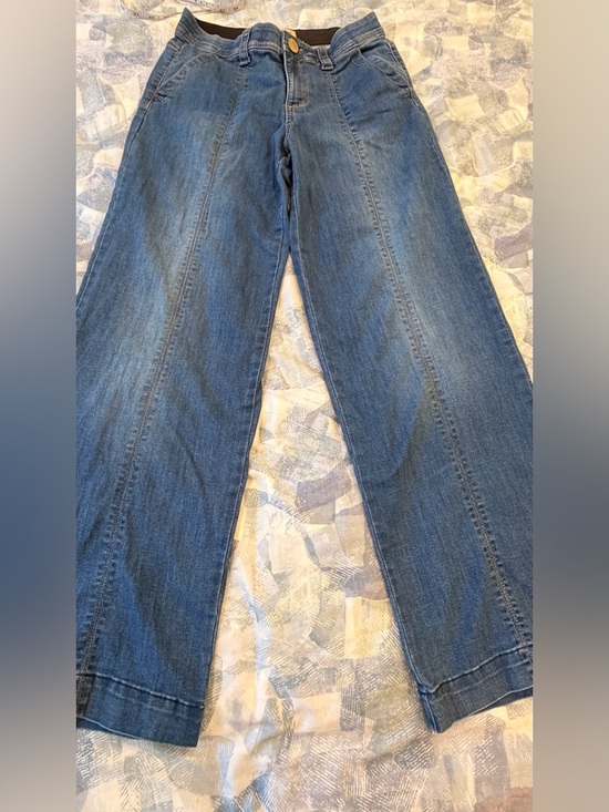 Democracy Wide Leg  Medium Wash Jeans W/ An Technology- Sz 6 - Picture 2 of 8